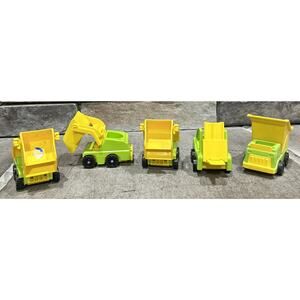 Vintage Fisher Price Forklift Dump Truck Front loader Lot Of 5